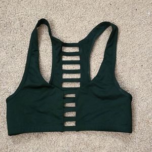 Unlined strappy sports bra